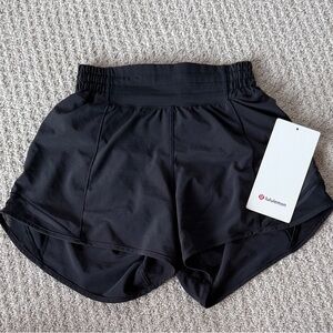 Lululemon Black Hotty Hot HR Short 4” Shorts